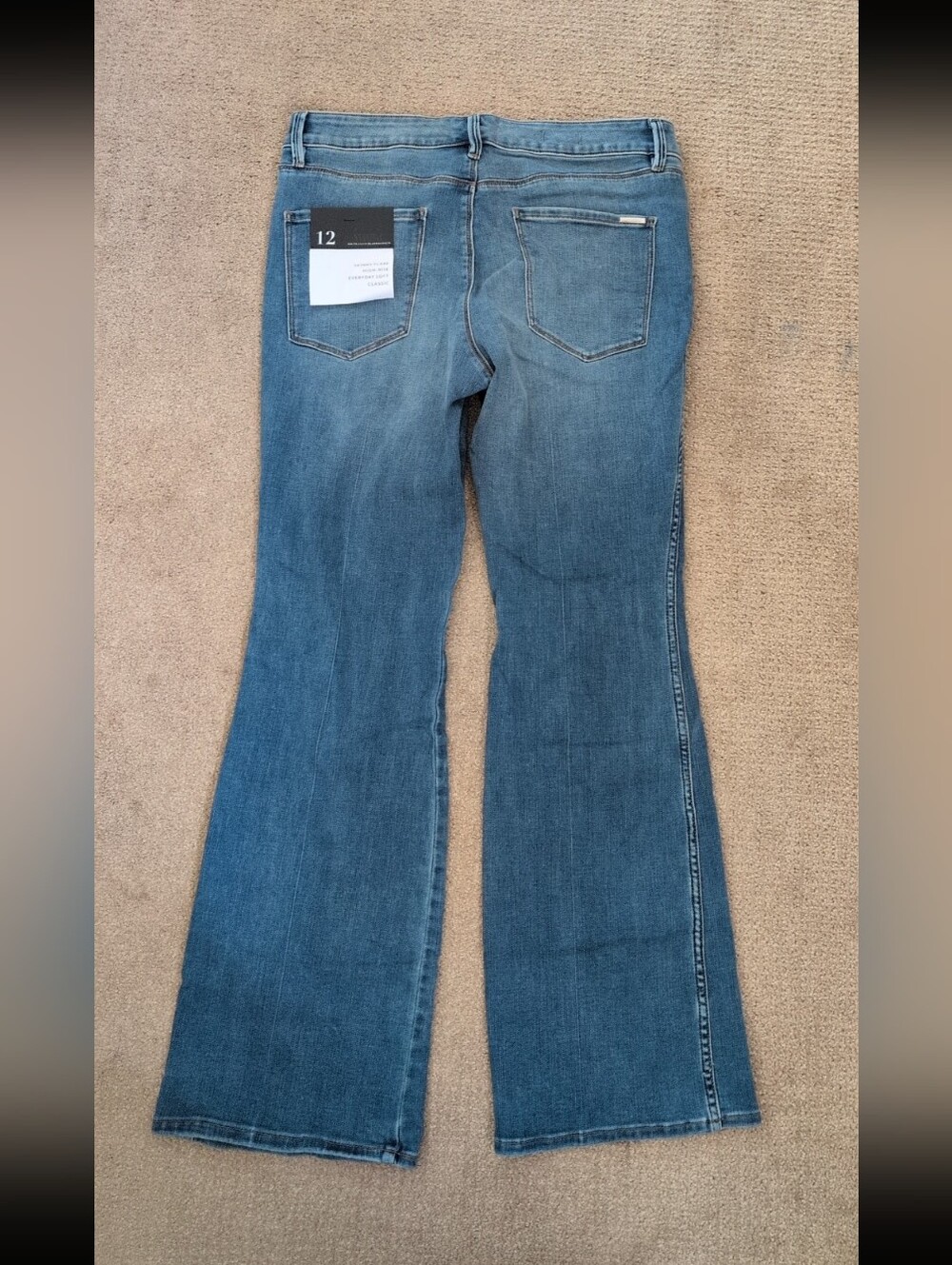 White House Black Market Everyday Soft Women's Skinny Flare High Rise Blue Jeans - Picture 2 of 6